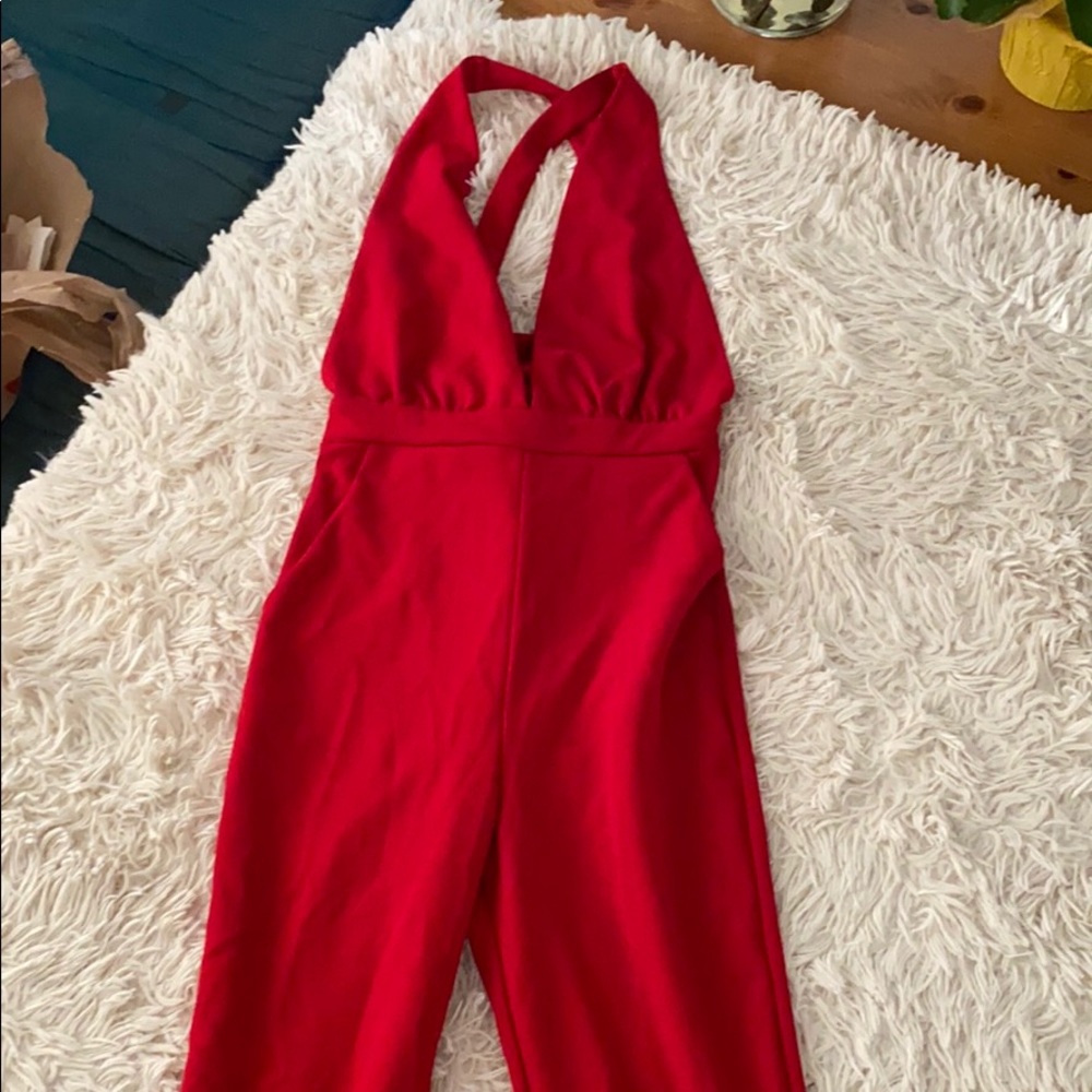 Red jumpsuit